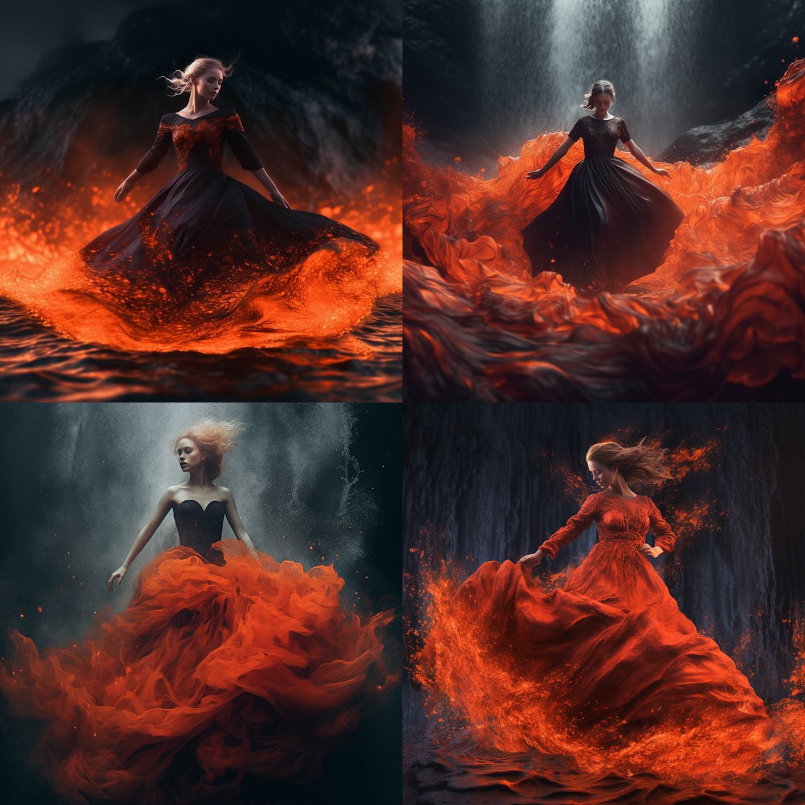 Submerged Serenity amidst Fiery Fury