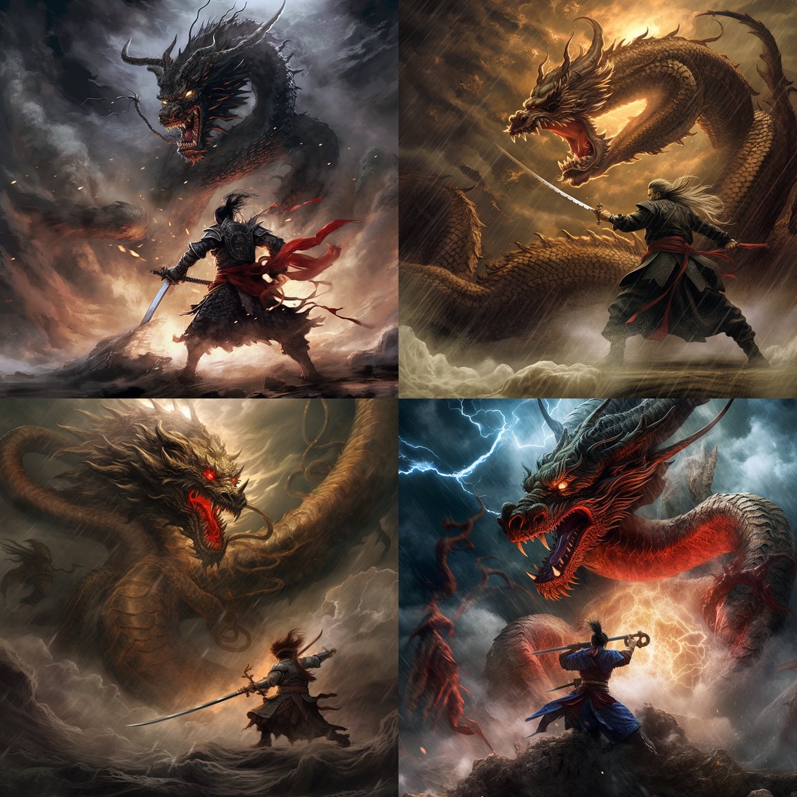 Samurai Vs Dragon: Clash in the Heart of the Storm