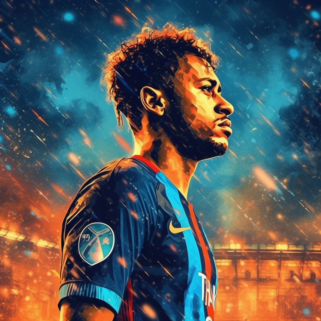 Neymar's Cinematic Journey: Mid-Point Poster Creation v5.1