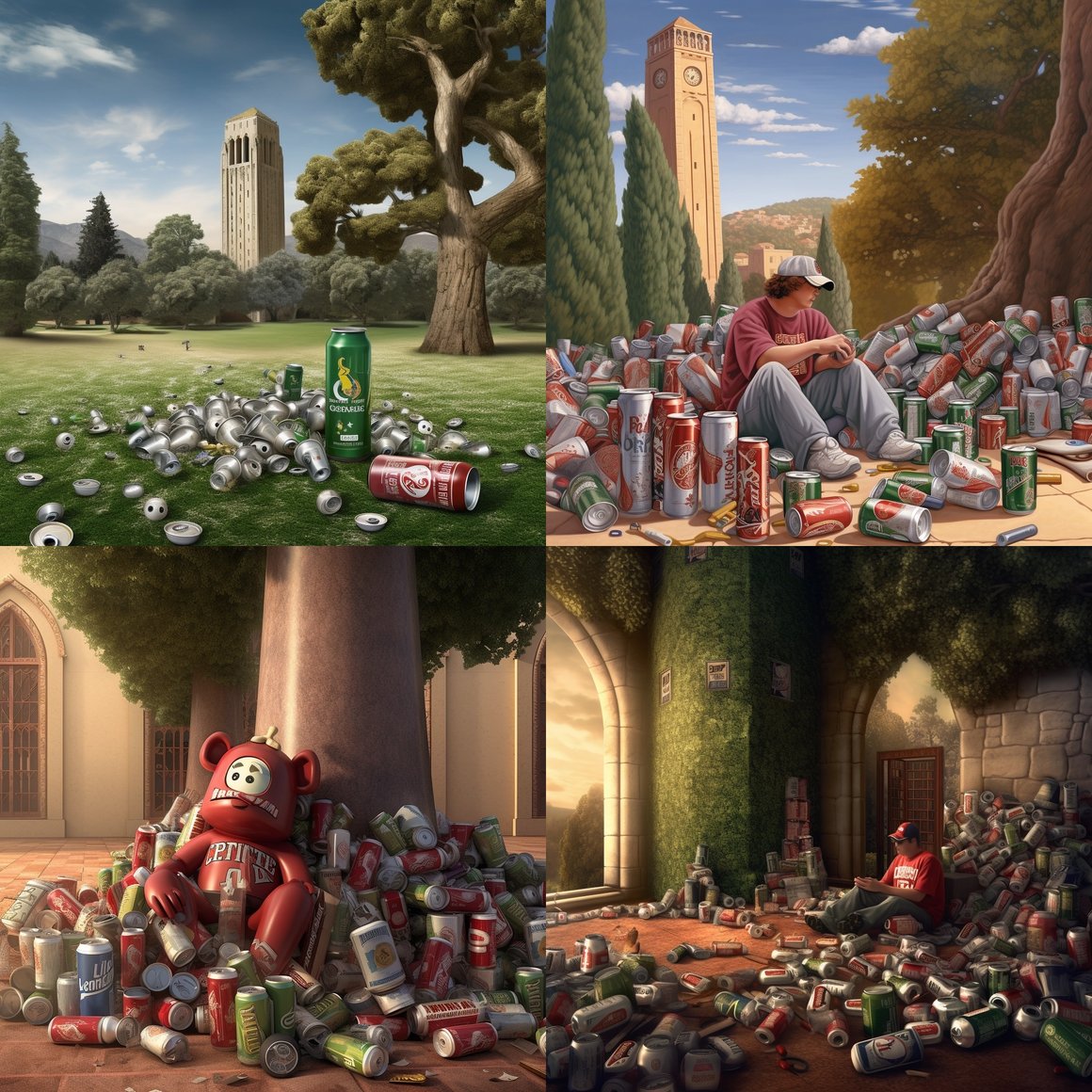 Midnight Crisis at Stanford: A Photorealistic Portrayal