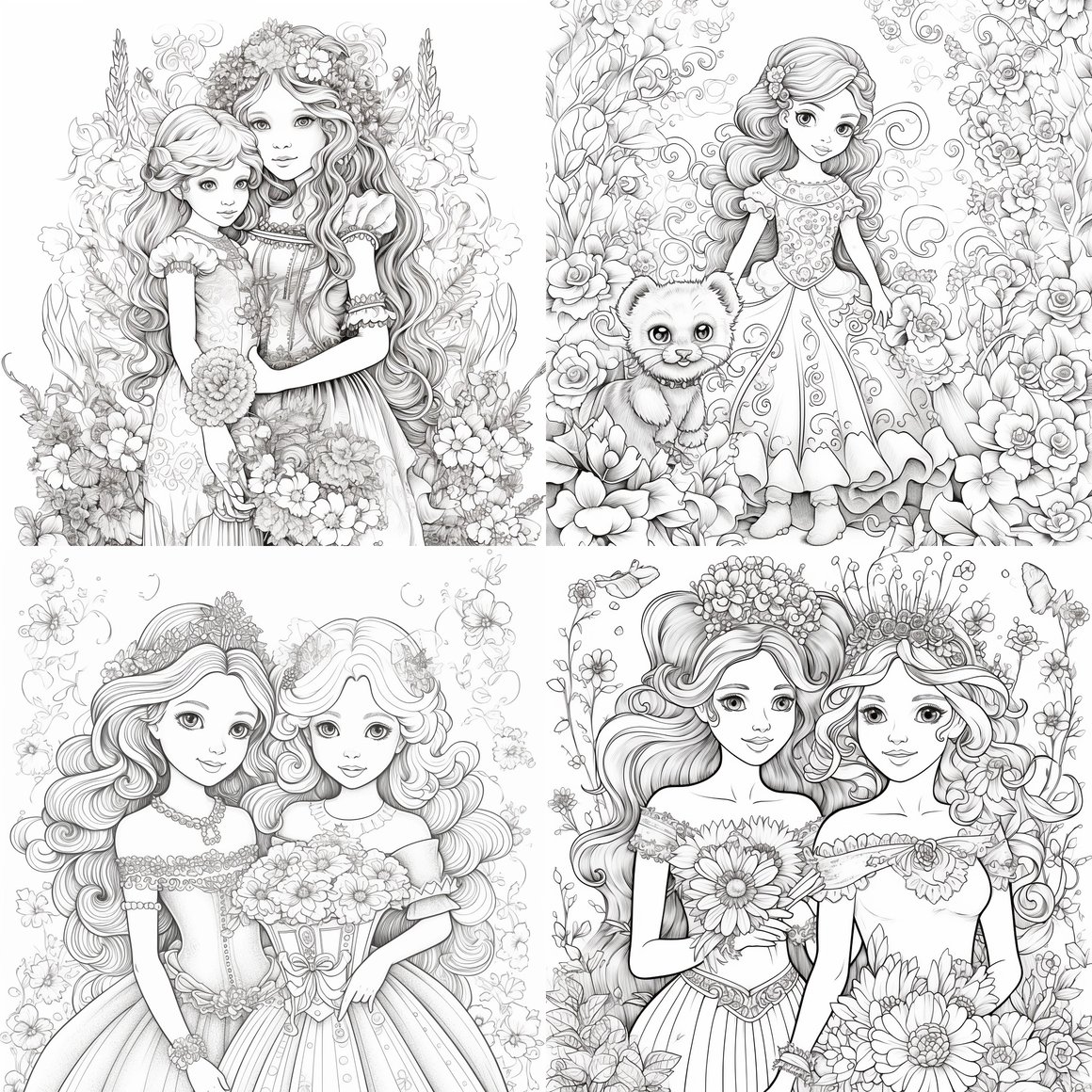 Detailed Mid-Journey Colouring Page