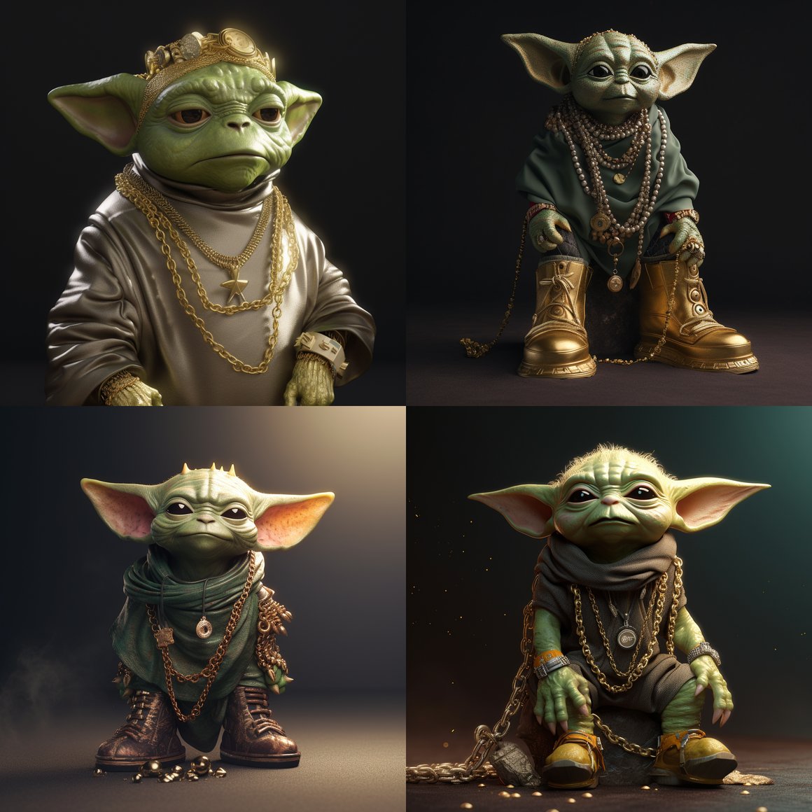 Grogu's Swag: A Star Wars Urban Style Journey - Version 5
