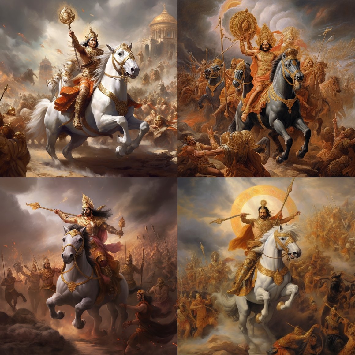 Arjuna, Krishna, and the Warriors of the Mahabharat War