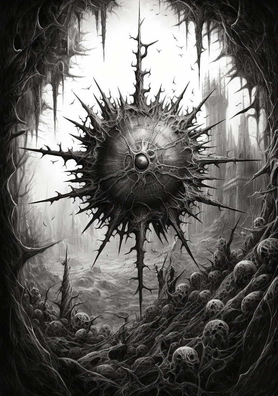 A Surreal Intersection of Ancient and Nuclear Art
