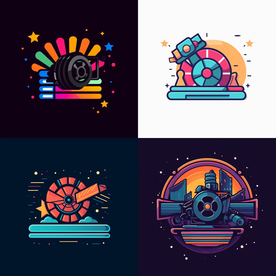 Clapper Board Vector Logo for Video Editor Website