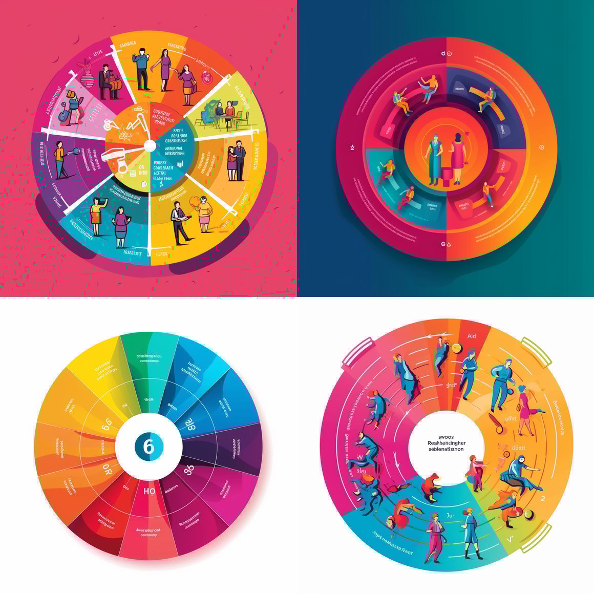 Vibrant Employee Lifecycle Circle Diagram