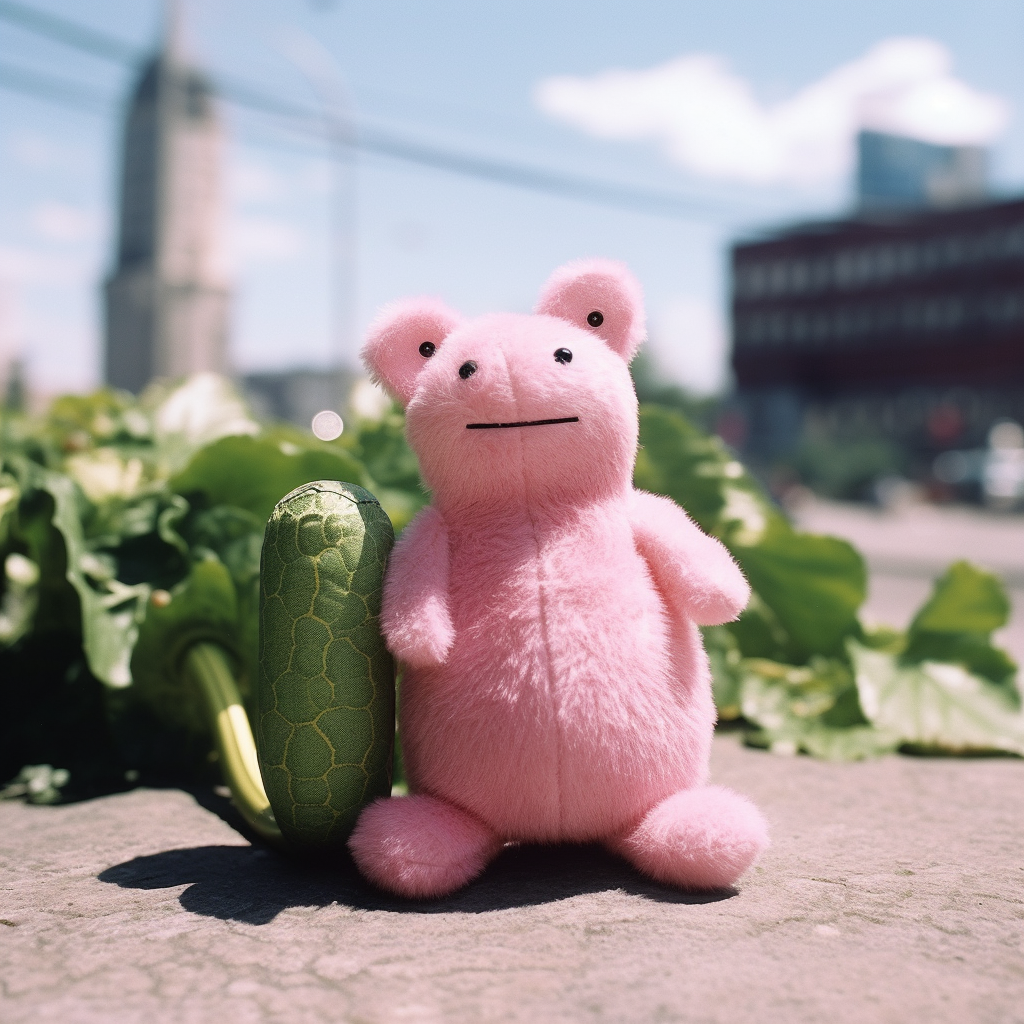 A Sunlit Journey through Decadence with Pink Cucumber Plush