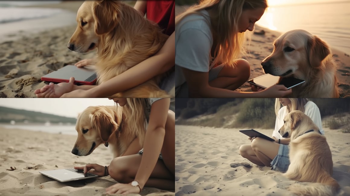 Summer Distractions: A Golden Retriever's Interruption