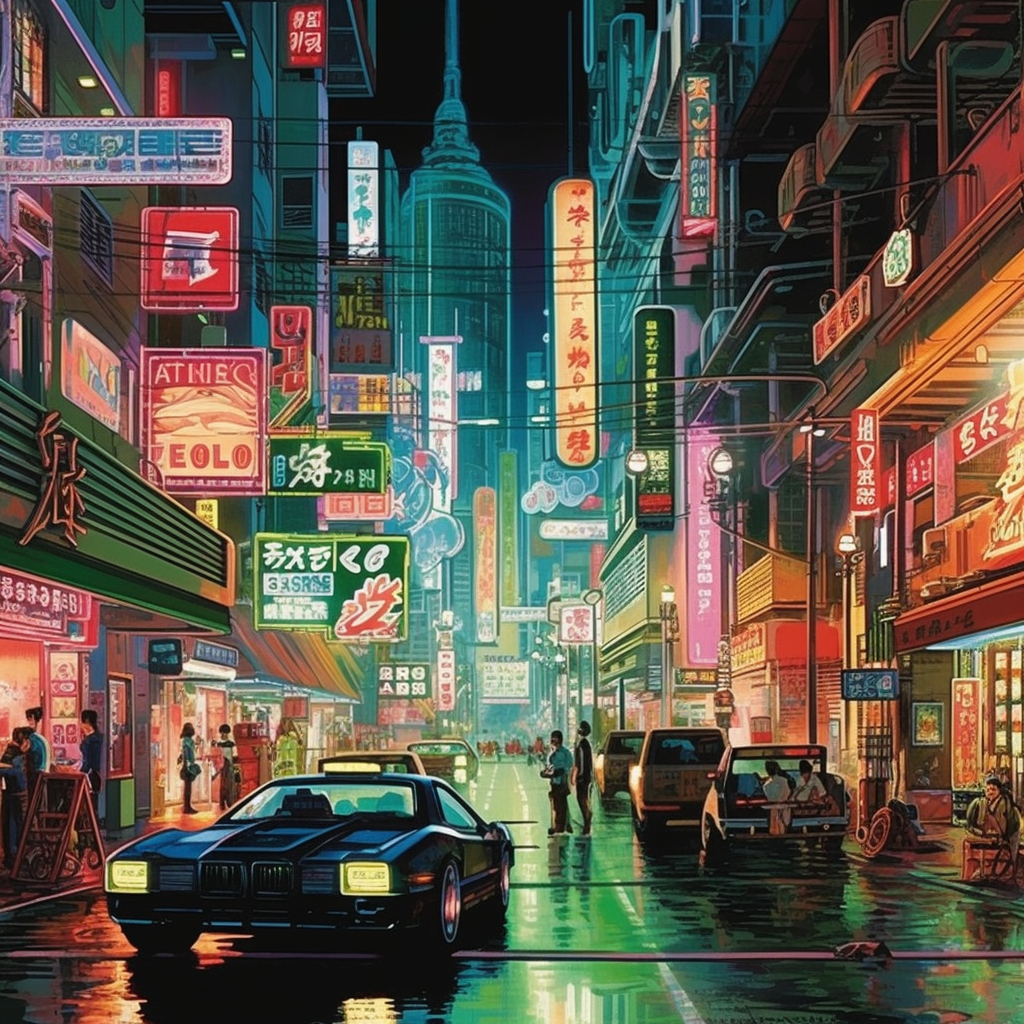 Neon Nights in Neo Tokyo: A Cyberpunk Odyssey