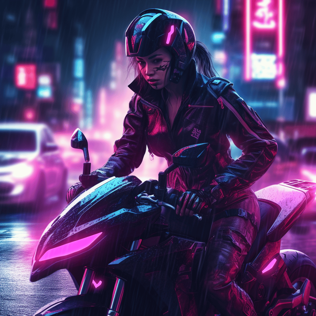 Neon Night Ride: A Cyberpunk Odyssey