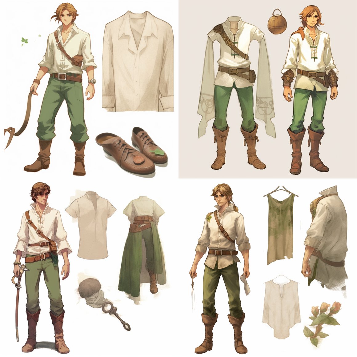 Subtle Legend of Zelda Inspired Men's Linen Outfit