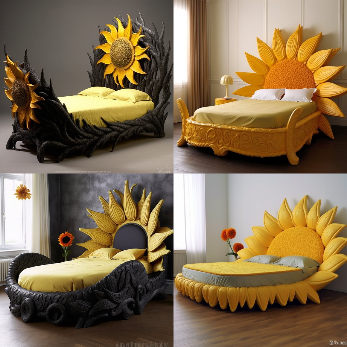 Sunflower Dream: A Unique Bed Design Adventure