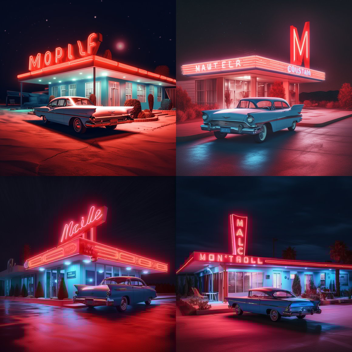 Midnight Astronaut at the Retro Neon Motel