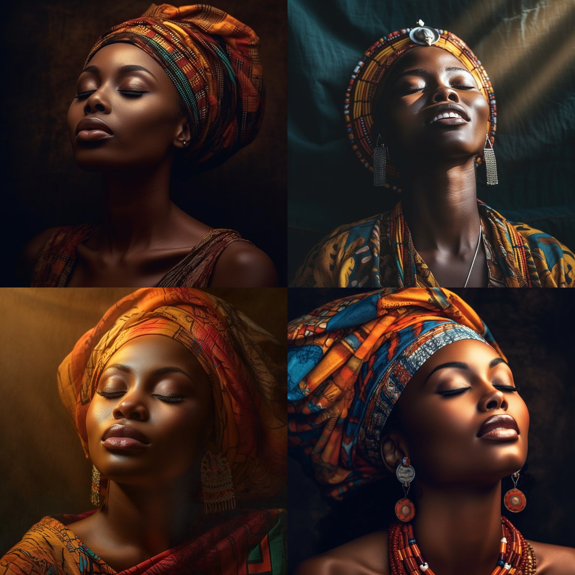 Cinematic Portrait of a Serene African Woman
