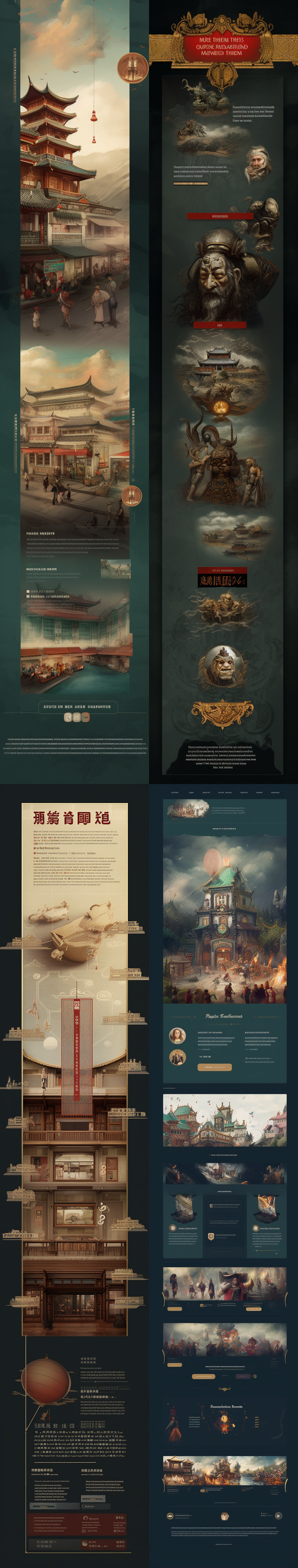 Cinematic Experience in Chinese Language School Website Concept at 8k Resolution
