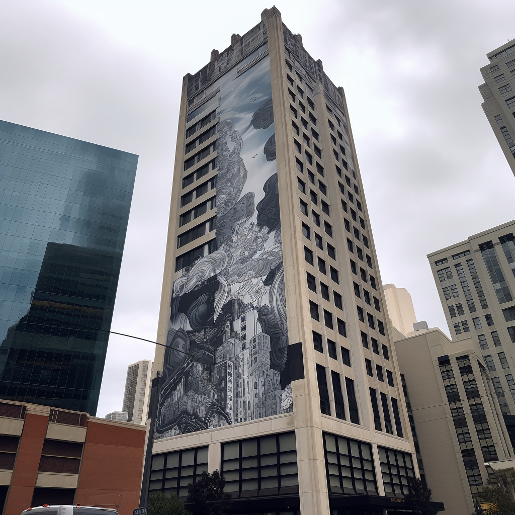Artist's Tale on Towering Canvas