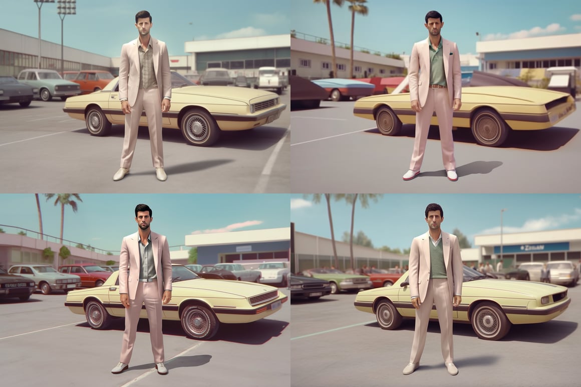 Retro Salesman: Novak Djokovic at a 1985 Yugo Dealership