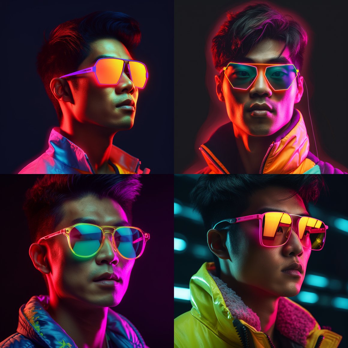 Neon Reflections: Mid-Journey Perspective in 8k 3D Art