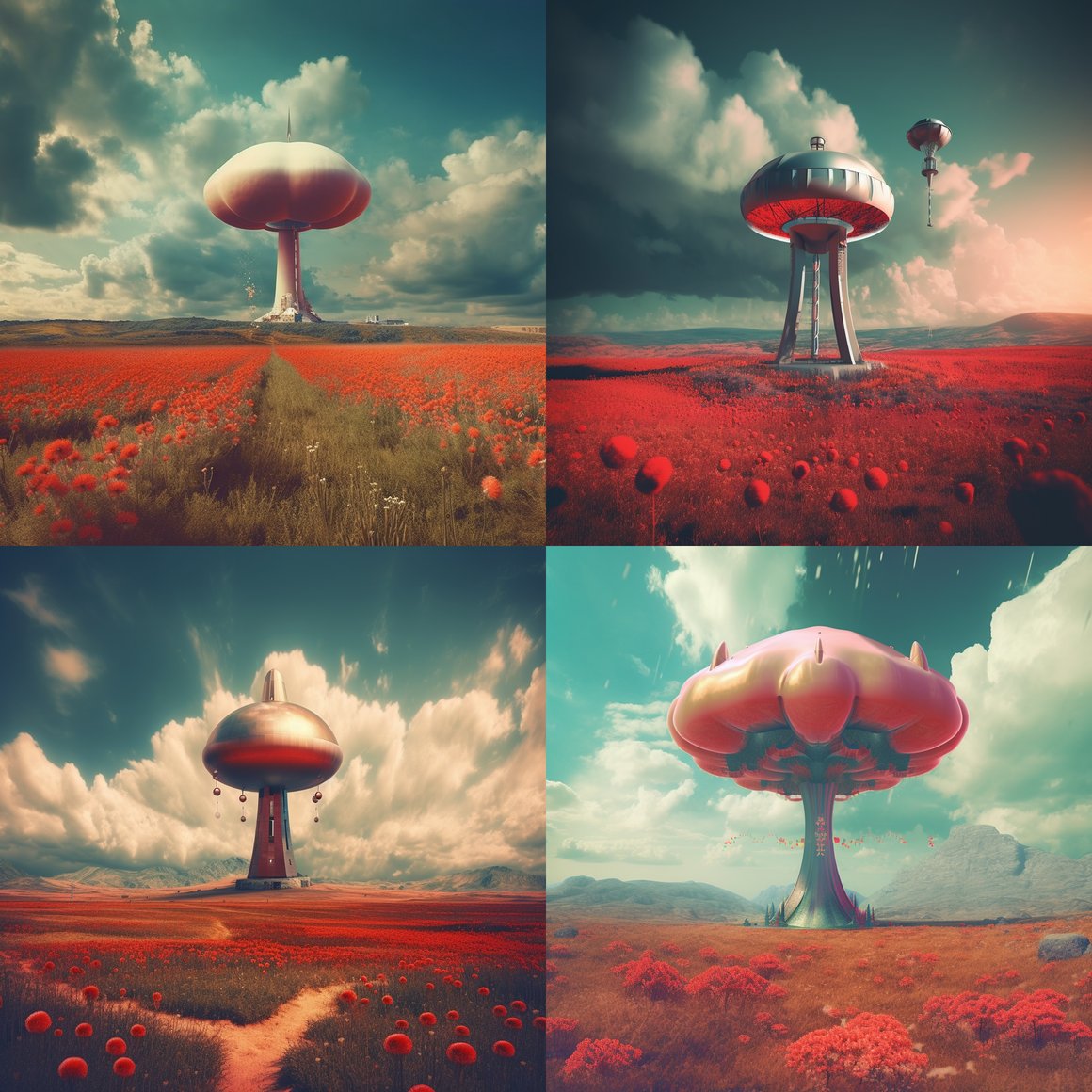 A Surrealist Poppies Field Journey In 4K