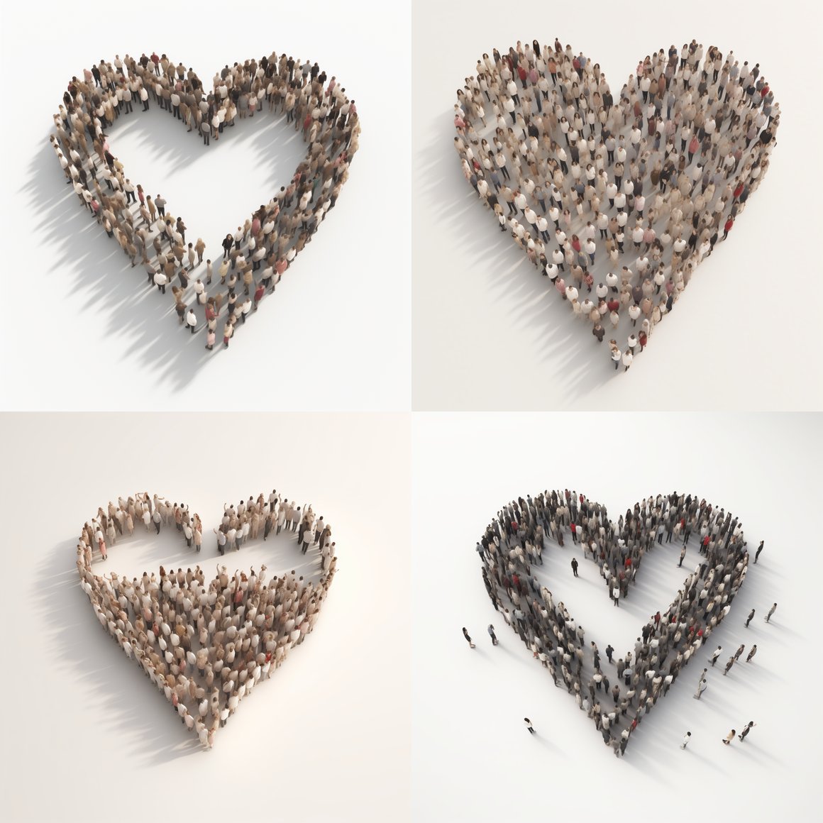 Heart Formation: Aerial Perspective on 8k Resolution