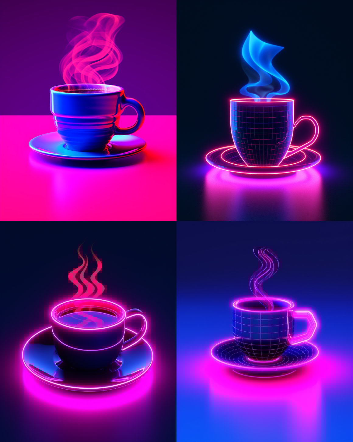 Neon Cafe: A Mid-Journey Coffee Break