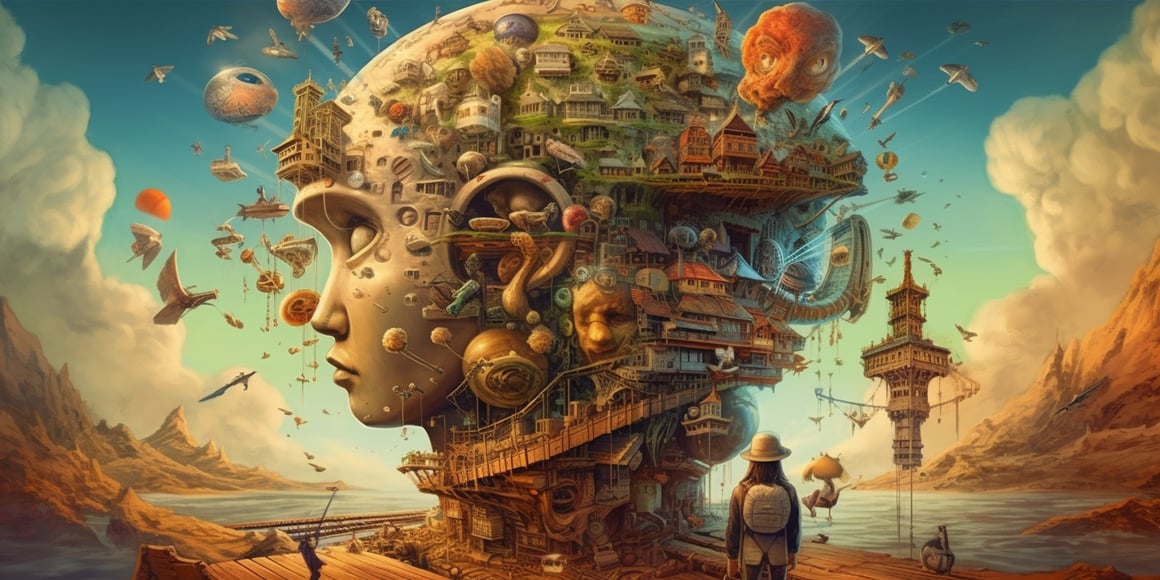 A Surrealistic 3D Vision of Super Intelligence