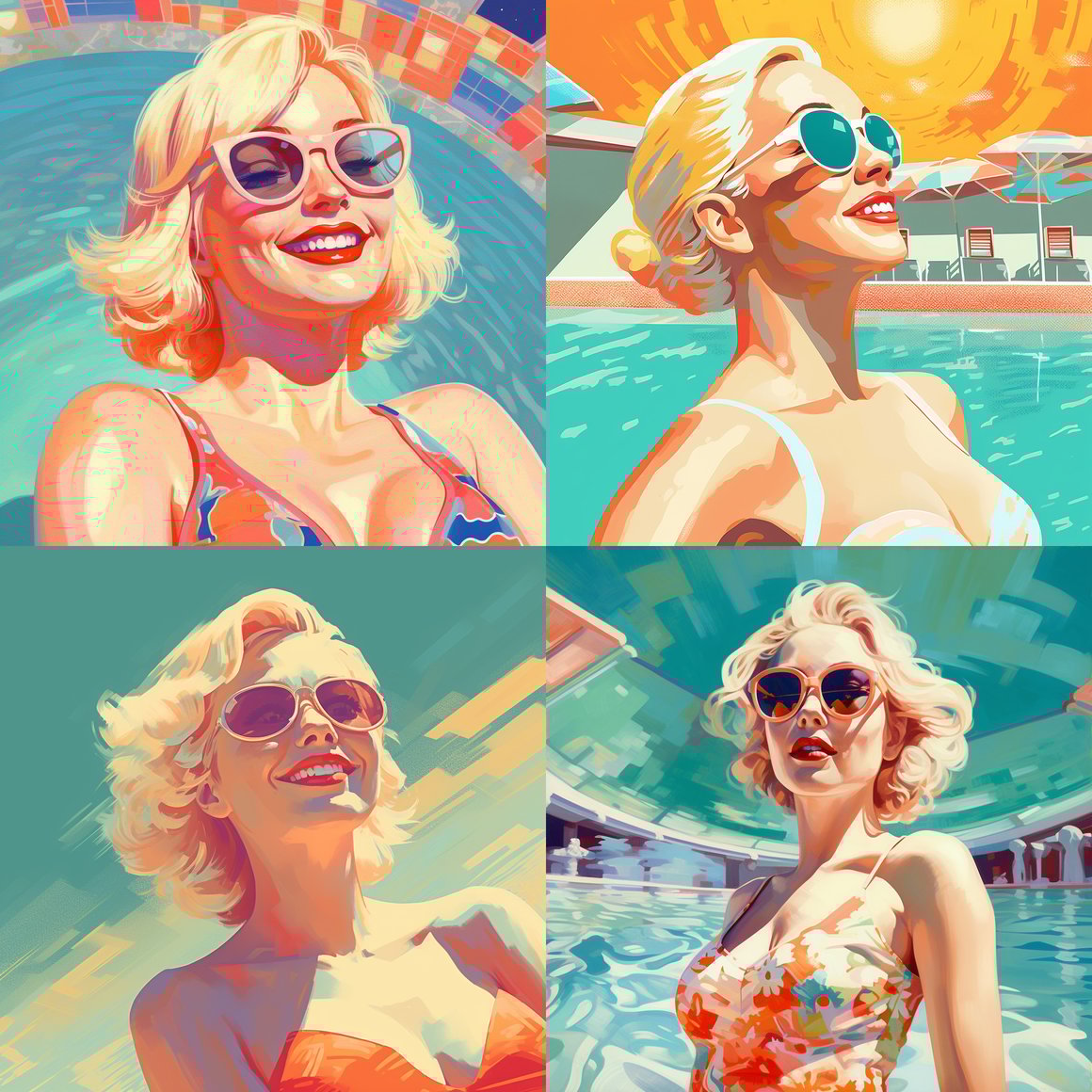 Sun-Kissed Sojourn: A Poolside Vacation in Pixar Style