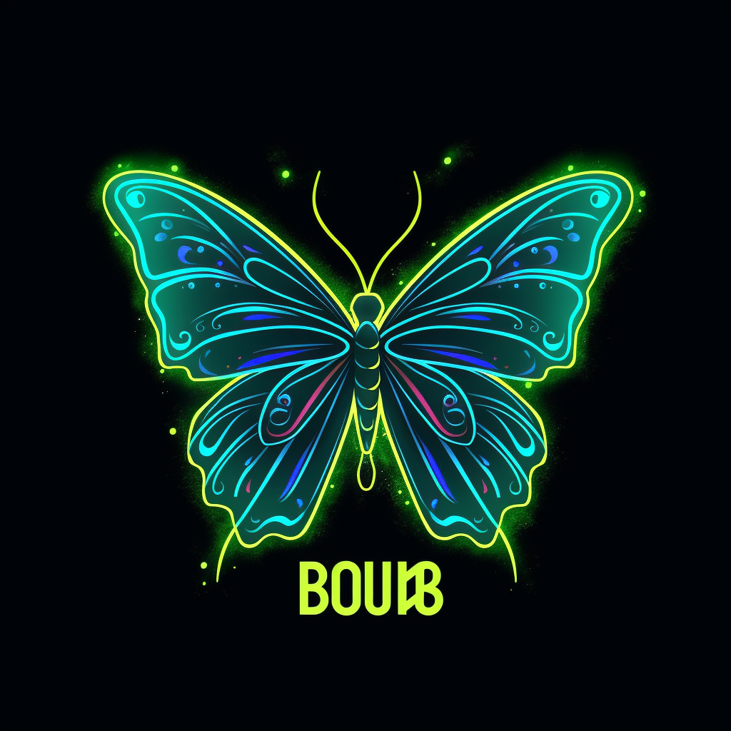 Neon Butterfly: Designing BOUBOU's Modern Logo