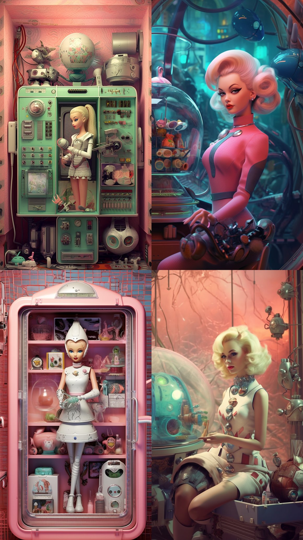 Retro Futurism Barbie Adventure: An Alien Encounter in 3D
