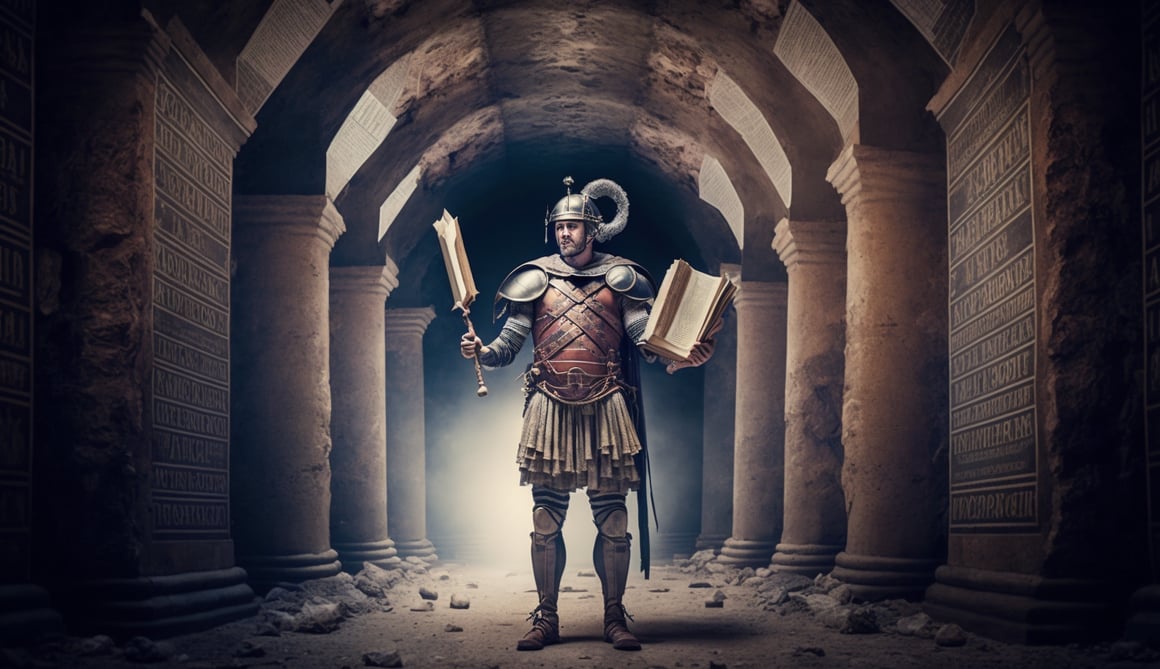 A Surreal Journey from Colosseum to Library