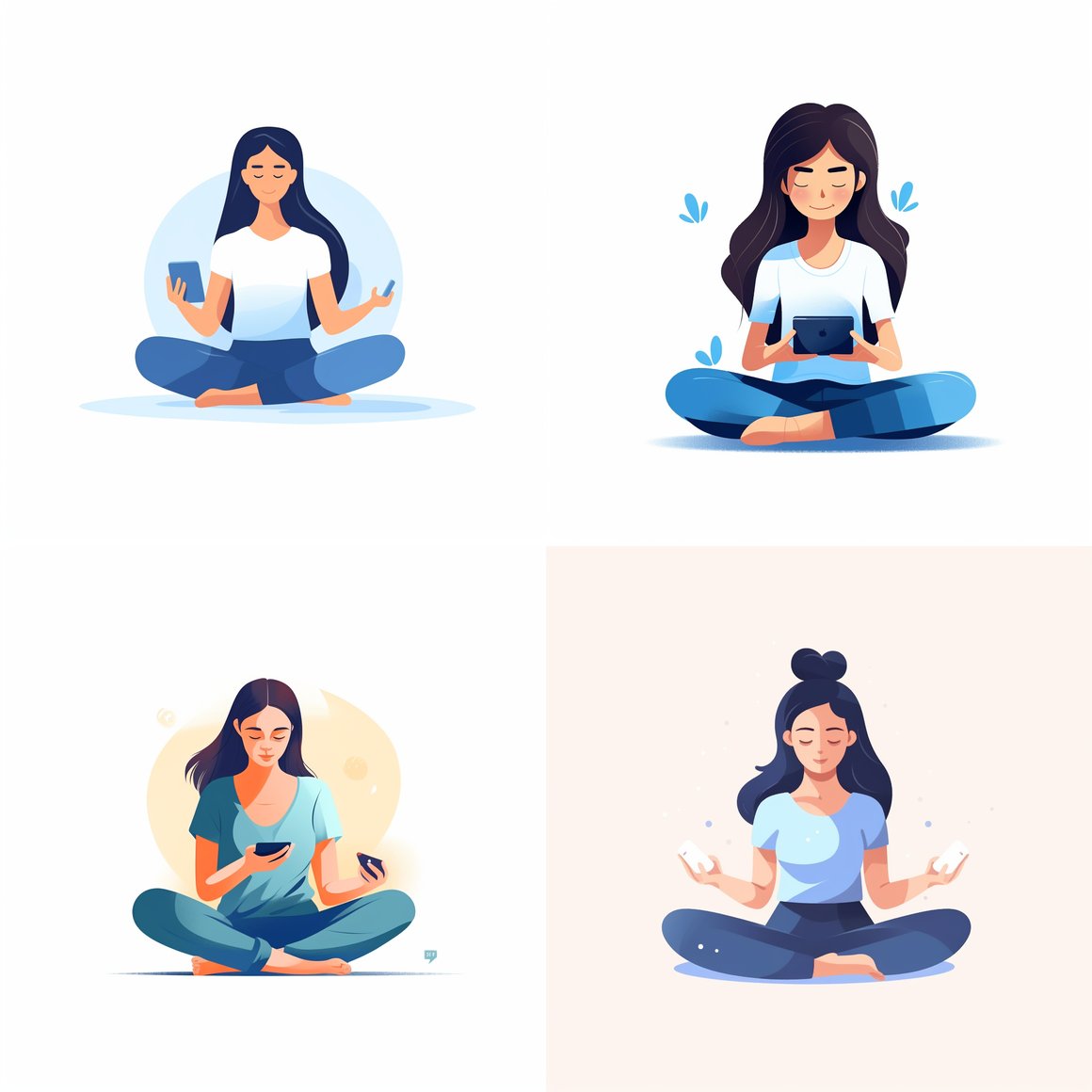 A Vector Illustration of Casual Digital Lifestyle