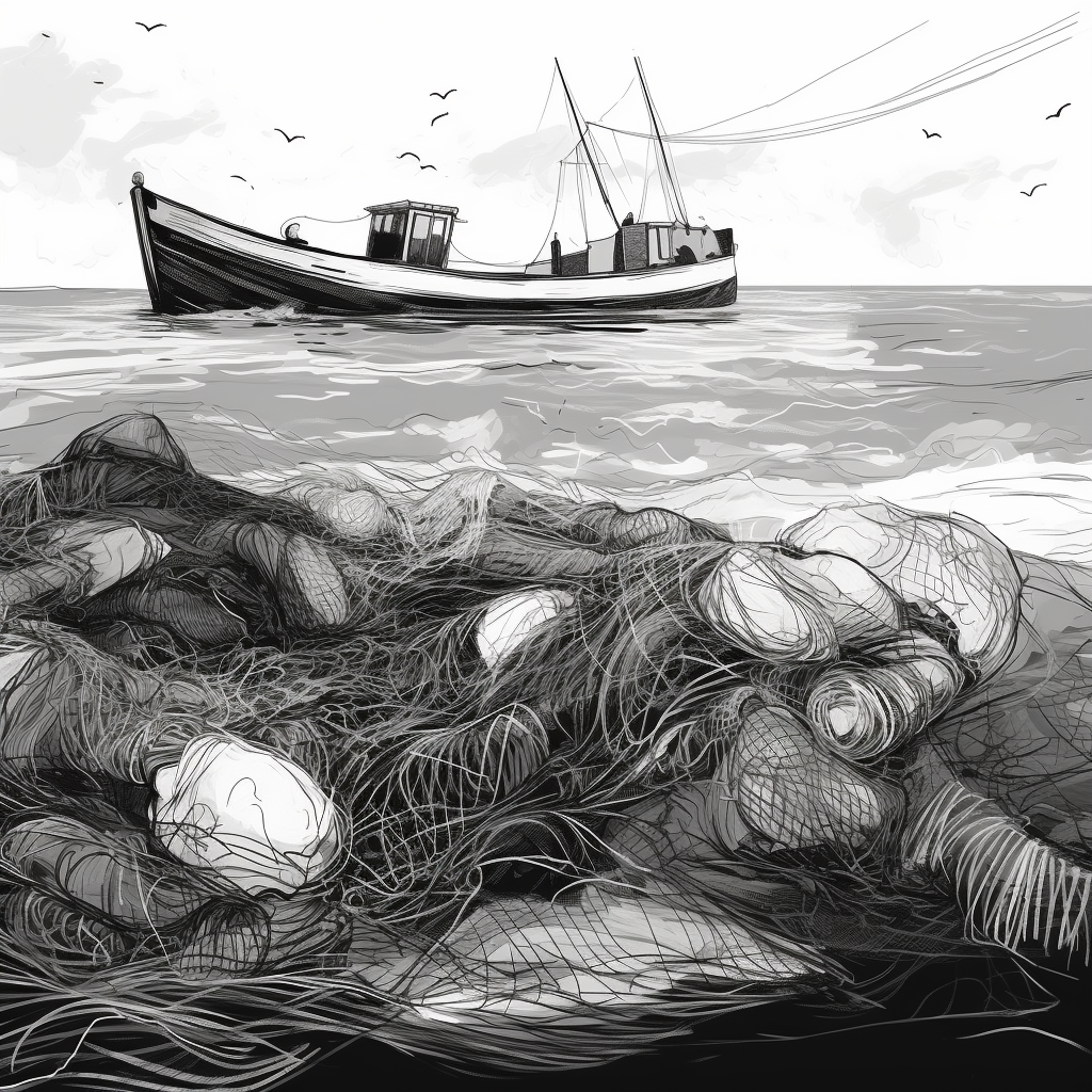 Halfway Undersea Adventure: Abandoned Nets Sketch