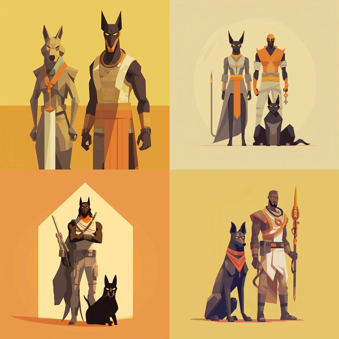 a TF2-inspired Ra and Anubis Digital Artwork