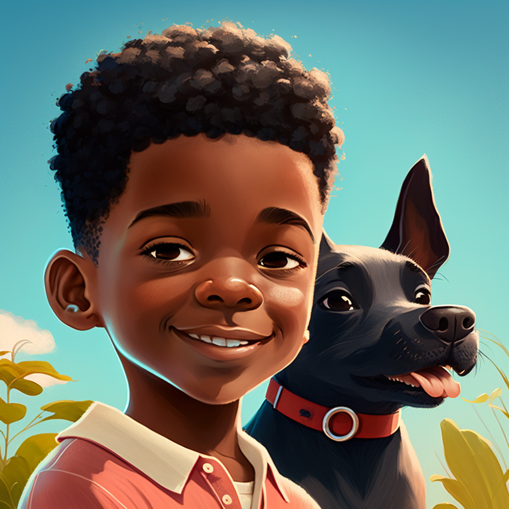 A Sunny Day Adventure with a Boy and His Dog