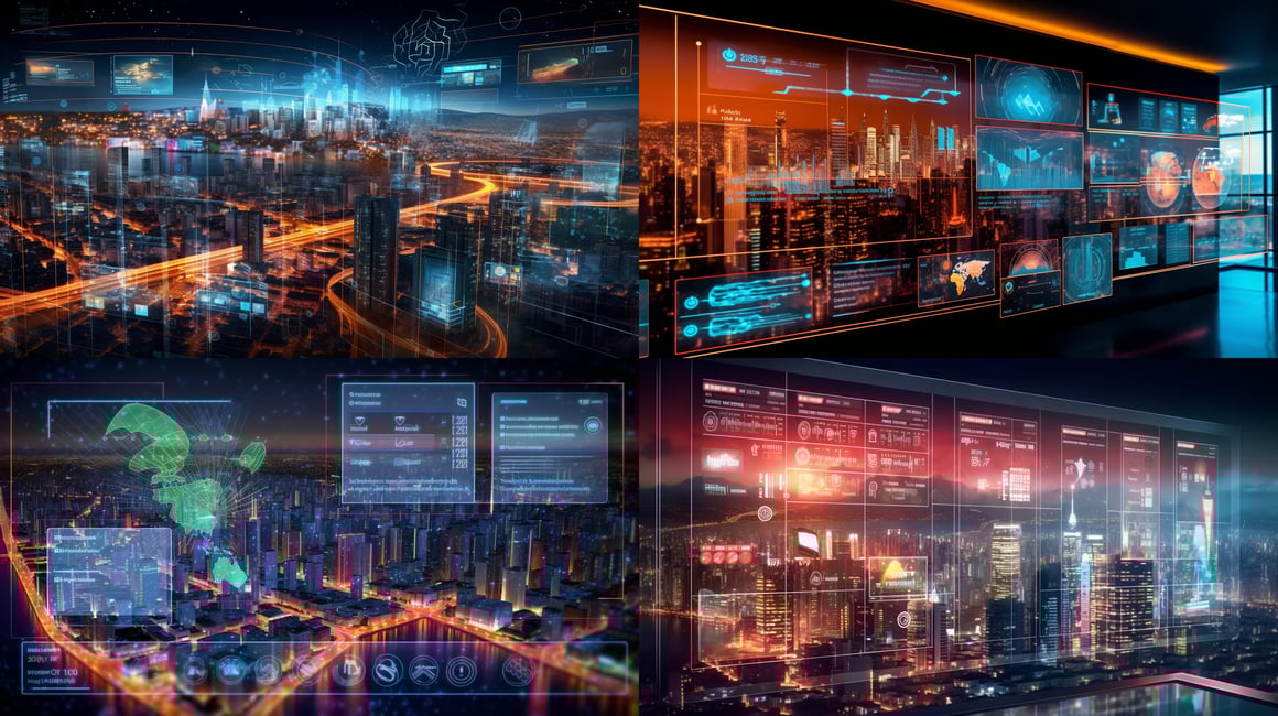 Smart City Data Analysis Dashboard Display