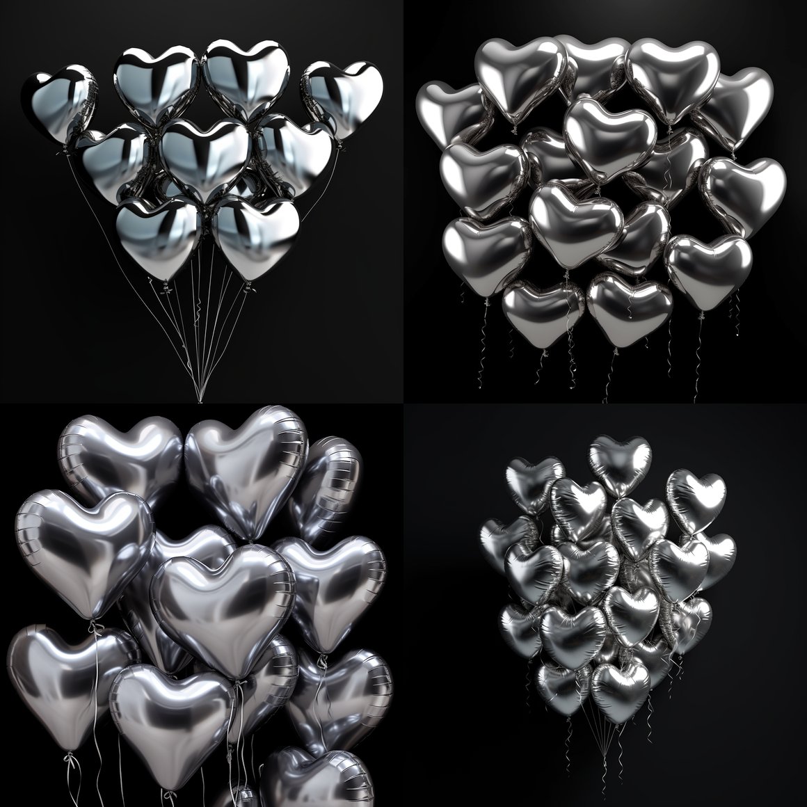 Heart Balloons: A Midnight Reflection