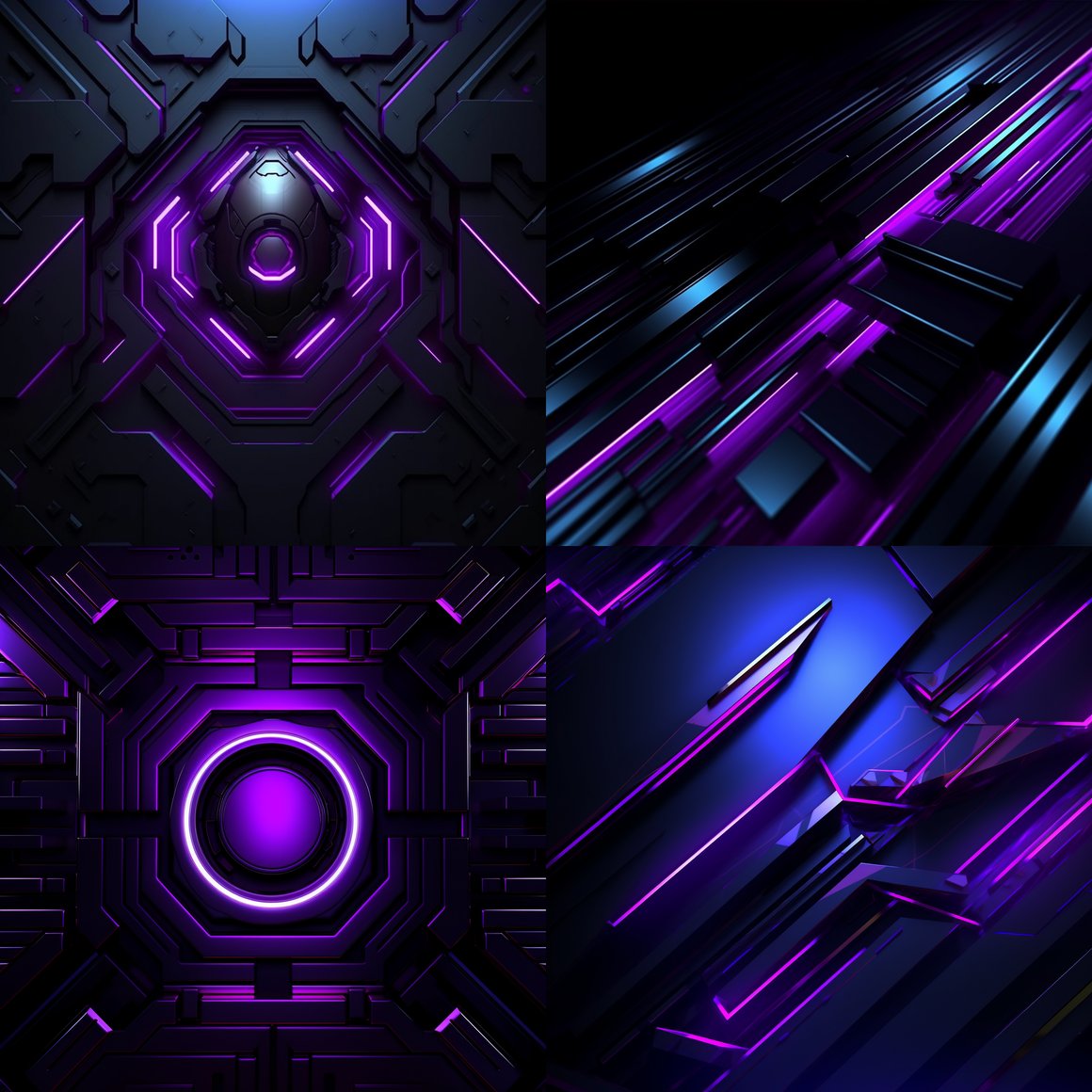 Midnight Futurism: 32K UHD Minimalistic Technical Odyssey
