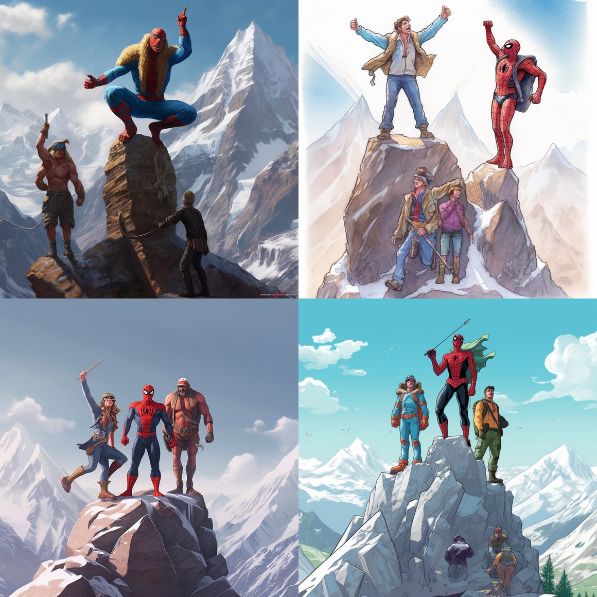 Summit Shenanigans: Fictional Heroes' Mid-Adventure Antics