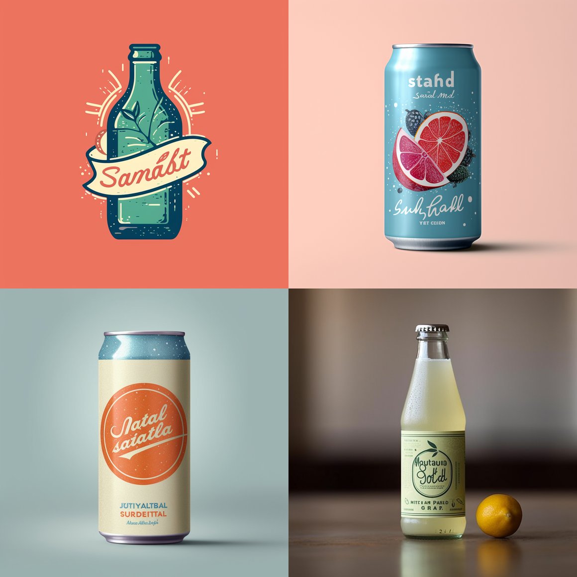 Retro Freshness: Natural Smooth Soda Logo Design