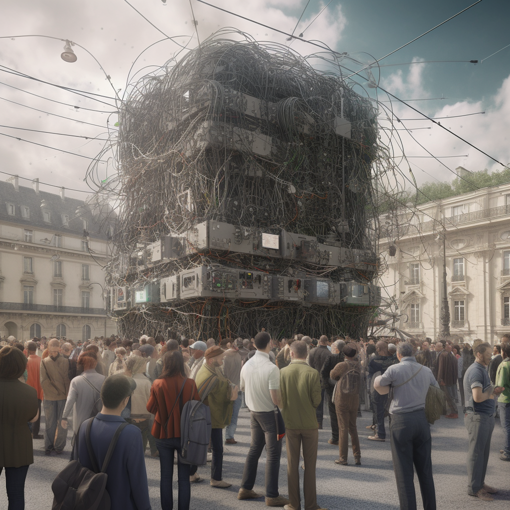 Digital Connectivity: Parisians Plugged into The Matrix Prompt | NeoPrompt