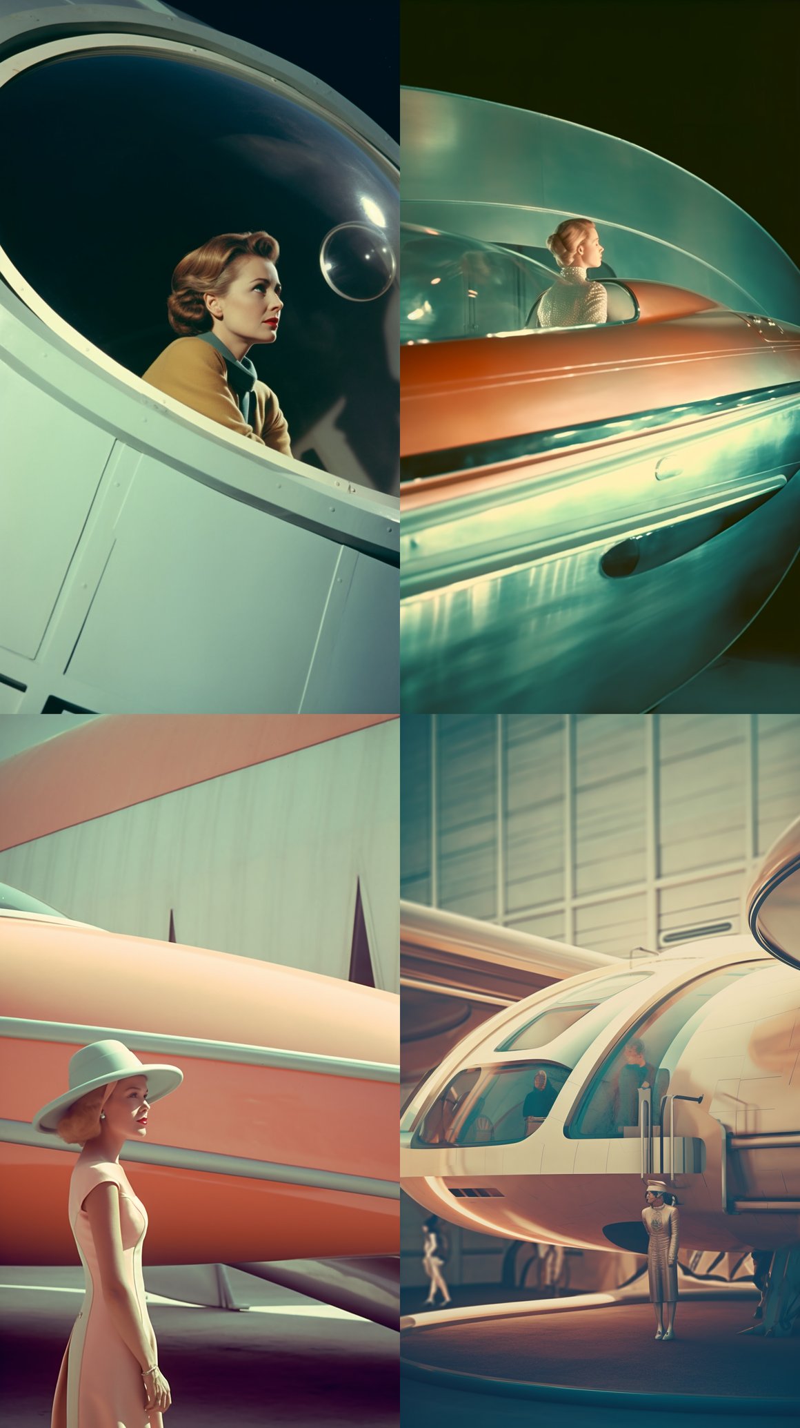 Retro-Futuristic Space Voyage: A 1950s Cinematic Snapshot