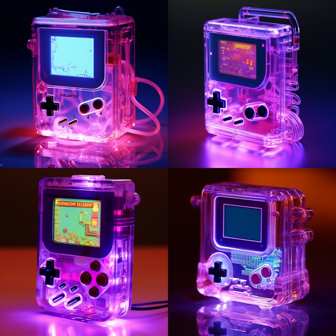 Retro Neon Journey: Gameboy Adventures in HD