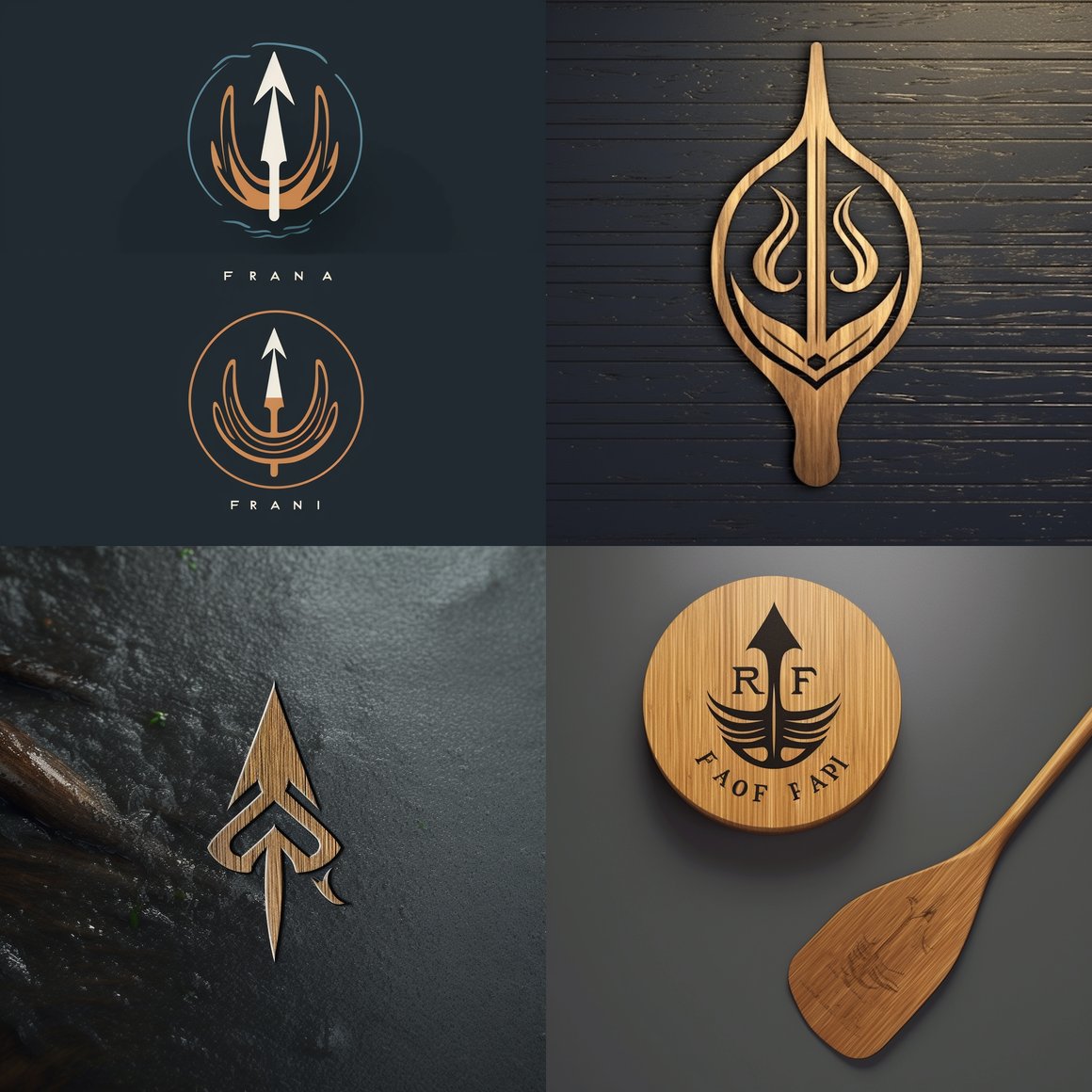 Designing the Logo for an Advertising Agency with Fahu Rune and Oar Symbol Prompt