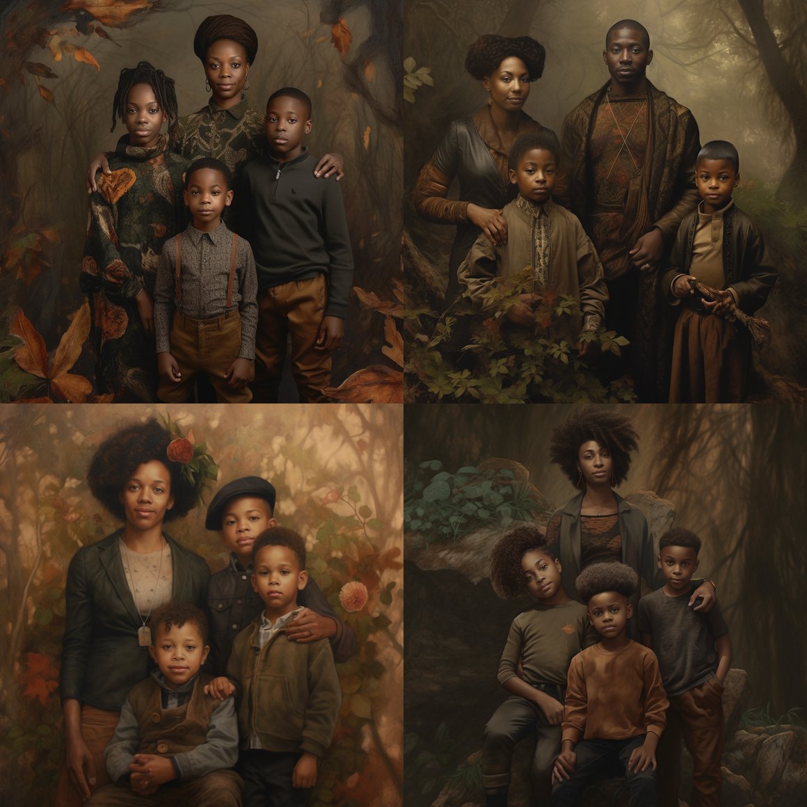 Harmonious Unity: An Earthy Family Portrait