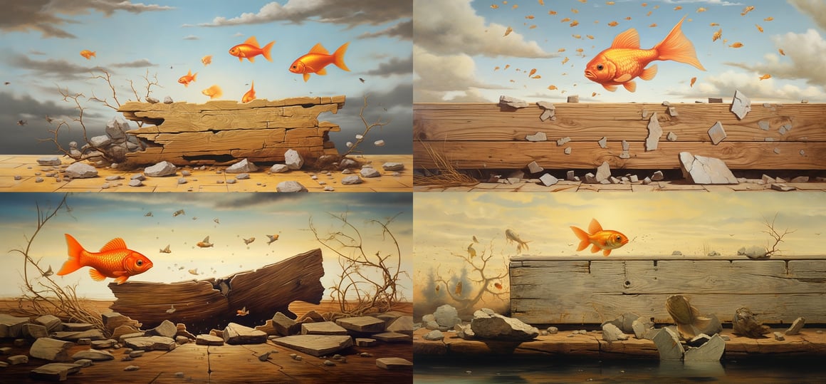 Halfway to Surreality: A Mid-journey Abstraction