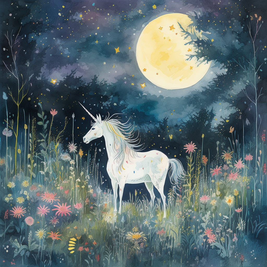 A Unicorn's Night in Quentin Blake's Enchanted Garden