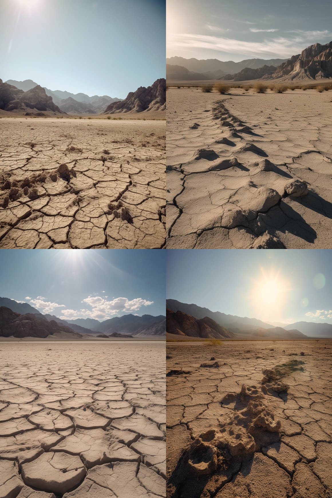 Sun-Drenched Solitude: A Mid-Journey Desert Vista in 4K