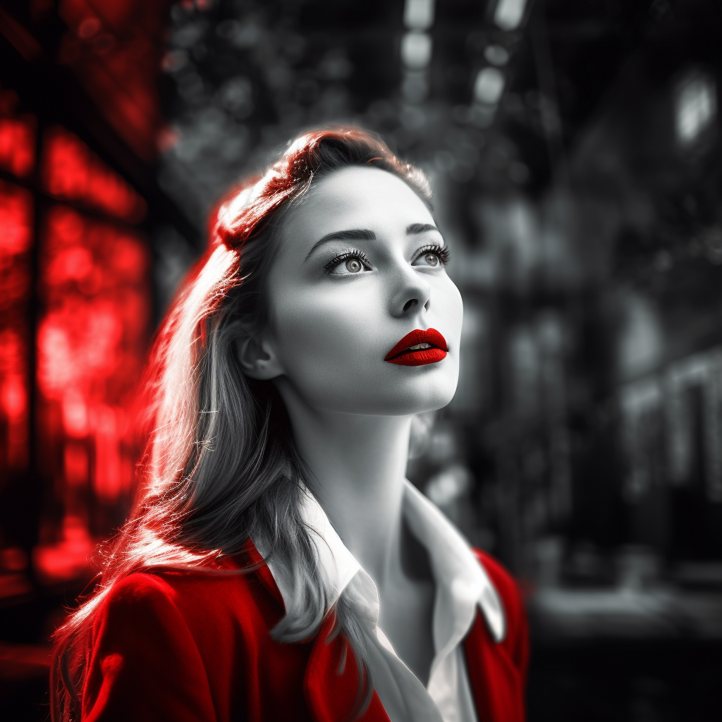 Cinematic Portrait of a Woman in the City - Infrared Photography Detail