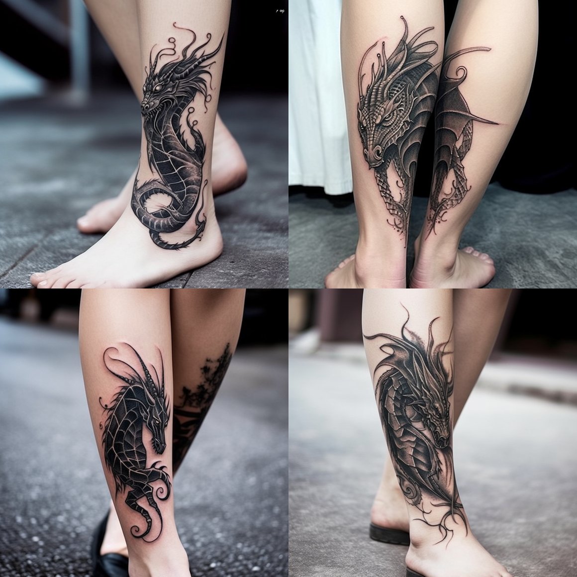 Dragon Ankle Tattoo Design Challenge