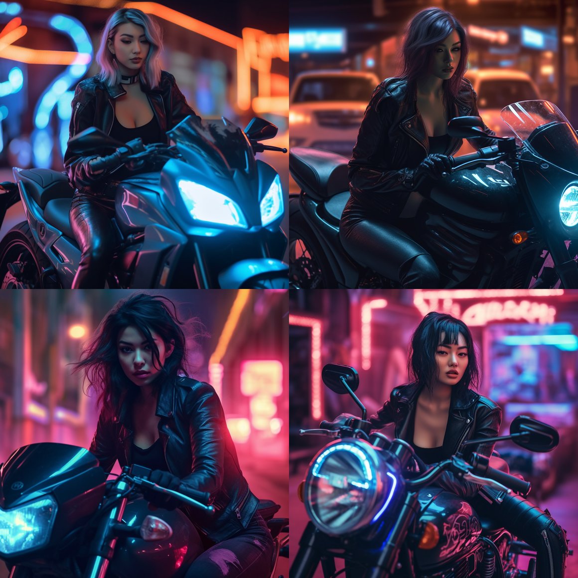 Neon Nights: A Female Biker's Odyssey